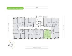 1-к квартира, вторичка, 42м2, 8/24 этаж
