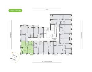 2-к квартира, вторичка, 58м2, 3/16 этаж
