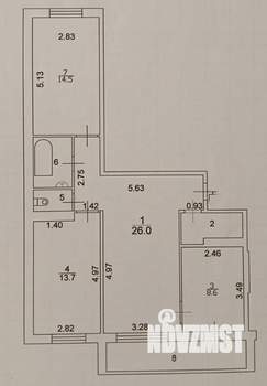 3-к квартира, вторичка, 70м2, 8/10 этаж