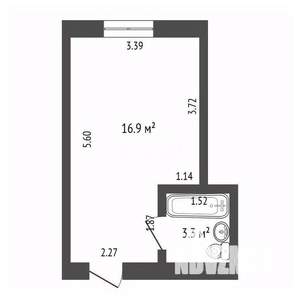 Студия квартира, вторичка, 20м2, 3/5 этаж
