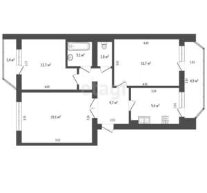3-к квартира, вторичка, 80м2, 6/10 этаж