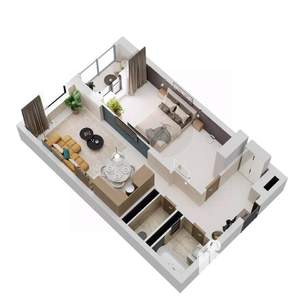 2-к квартира, строящийся дом, 60м2, 8/22 этаж