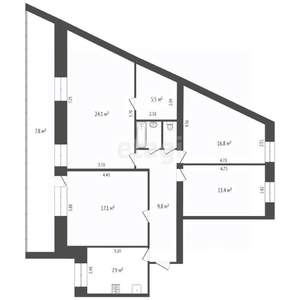 4-к квартира, вторичка, 98м2, 4/9 этаж