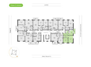 2-к квартира, вторичка, 53м2, 2/24 этаж
