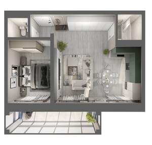 2-к квартира, строящийся дом, 53м2, 3/3 этаж