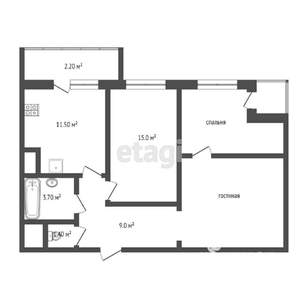 2-к квартира, вторичка, 70м2, 4/24 этаж