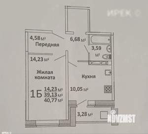 1-к квартира, вторичка, 41м2, 1/10 этаж