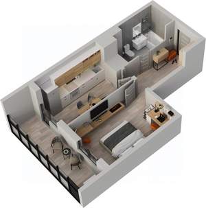 1-к квартира, строящийся дом, 40м2, 13/18 этаж