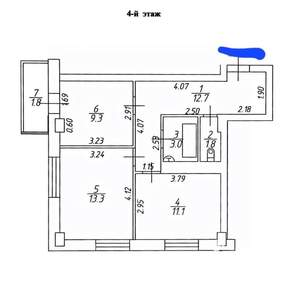 2-к квартира, вторичка, 51м2, 4/20 этаж
