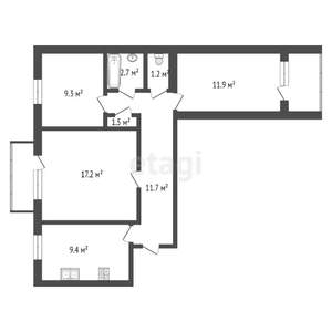 3-к квартира, вторичка, 73м2, 5/10 этаж
