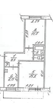 2-к квартира, вторичка, 45м2, 5/5 этаж