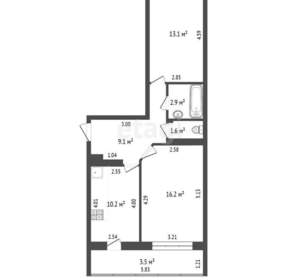 2-к квартира, вторичка, 54м2, 7/10 этаж