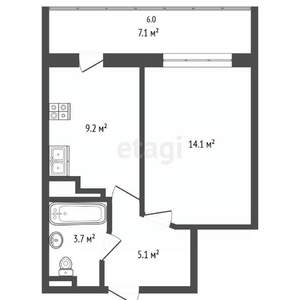 1-к квартира, вторичка, 35м2, 5/10 этаж