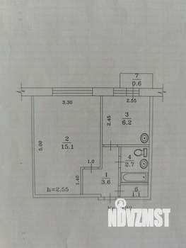 1-к квартира, вторичка, 29м2, 5/5 этаж