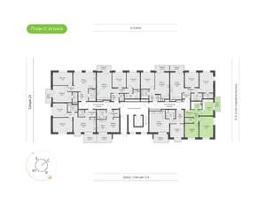 2-к квартира, вторичка, 53м2, 2/9 этаж