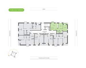 2-к квартира, вторичка, 61м2, 7/9 этаж