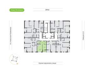 1-к квартира, вторичка, 44м2, 19/20 этаж