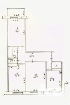 3-к квартира, вторичка, 66м2, 2/9 этаж