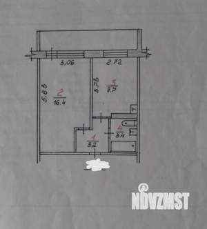 1-к квартира, вторичка, 33м2, 8/10 этаж