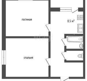 2-к квартира, вторичка, 38м2, 10/12 этаж