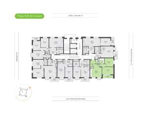 2-к квартира, вторичка, 62м2, 18/21 этаж