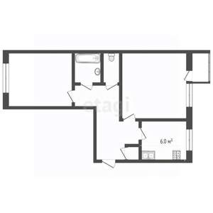2-к квартира, вторичка, 45м2, 2/5 этаж