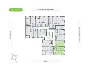 2-к квартира, вторичка, 63м2, 3/20 этаж