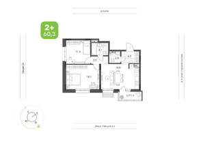 2-к квартира, вторичка, 60м2, 8/24 этаж