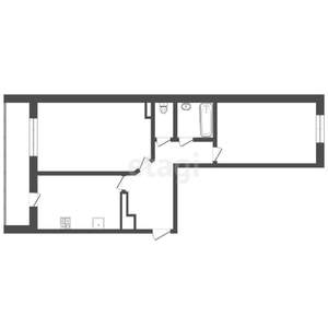 2-к квартира, вторичка, 54м2, 9/10 этаж