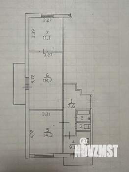 3-к квартира, вторичка, 64м2, 10/12 этаж