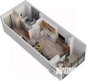 1-к квартира, строящийся дом, 27м2, 13/18 этаж