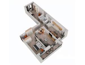 3-к квартира, строящийся дом, 75м2, 8/17 этаж