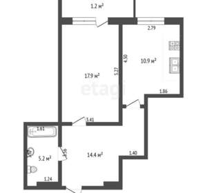 1-к квартира, вторичка, 50м2, 14/17 этаж