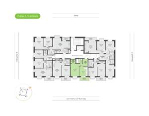 1-к квартира, вторичка, 41м2, 5/9 этаж