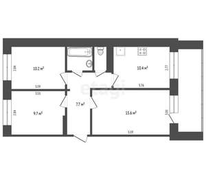 3-к квартира, вторичка, 58м2, 5/5 этаж