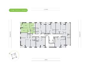 2-к квартира, вторичка, 56м2, 4/9 этаж