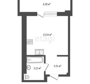 Студия квартира, вторичка, 25м2, 15/19 этаж