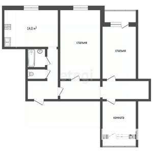 3-к квартира, вторичка, 102м2, 2/5 этаж