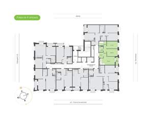 2-к квартира, вторичка, 59м2, 8/16 этаж