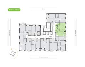 2-к квартира, вторичка, 59м2, 3/16 этаж