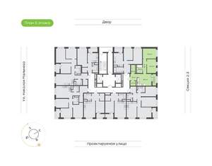 2-к квартира, вторичка, 62м2, 5/20 этаж