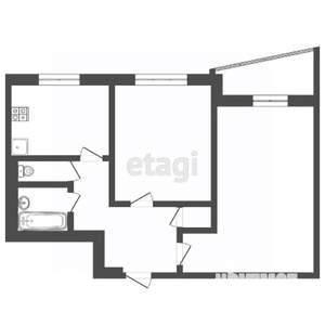 2-к квартира, вторичка, 44м2, 11/12 этаж