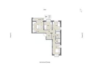 3-к квартира, вторичка, 81м2, 4/9 этаж