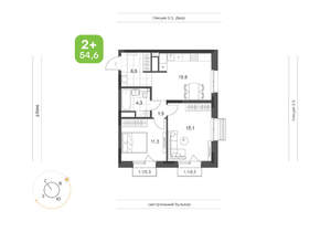 2-к квартира, вторичка, 55м2, 5/24 этаж