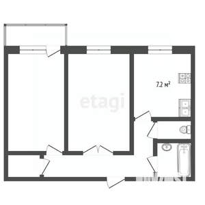 2-к квартира, вторичка, 52м2, 8/9 этаж