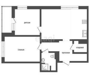 3-к квартира, вторичка, 64м2, 5/23 этаж