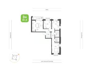 3-к квартира, вторичка, 81м2, 8/9 этаж