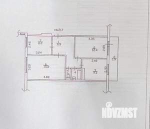 3-к квартира, вторичка, 58м2, 4/5 этаж