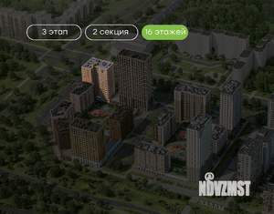 2-к квартира, вторичка, 61м2, 7/16 этаж