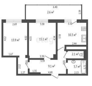2-к квартира, вторичка, 64м2, 23/5 этаж